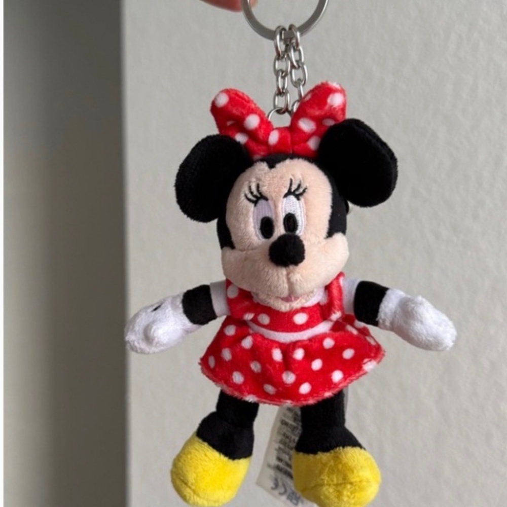 Disney Parks Minnie Mouse Plush Keychain